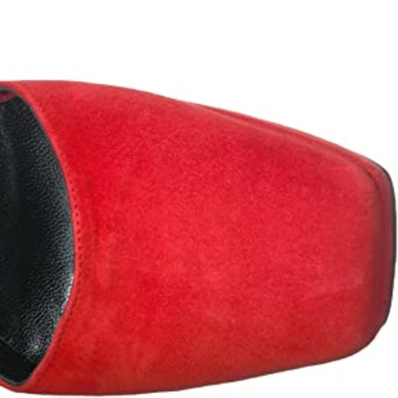 CHARLES DAVID Roan Red Suede Platform Block Heel Ankle Strap Sandals 41 - Picture 8 of 16